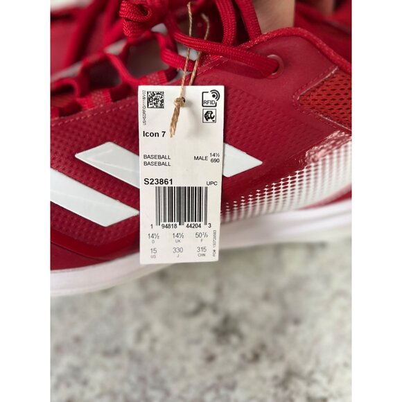 Adidas Icon 7 'Team Power Red' Cleats -‎ NWT - Size 14.5 - Picture 4 of 7